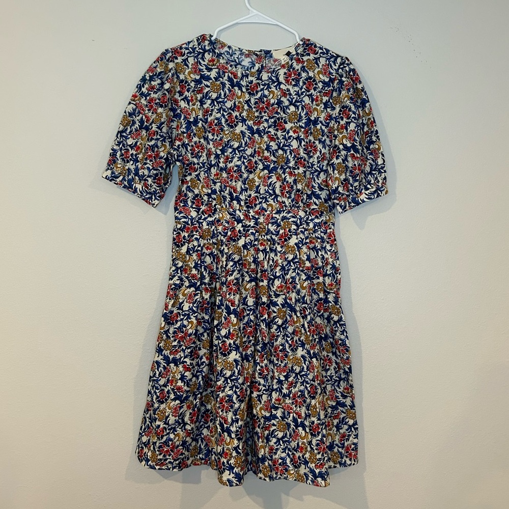 Anthropologie The Korner is not vintage 80s floral knee length dress crêpe small